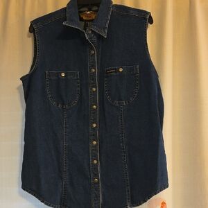 Harley-Davidson Vintage Blue Denim Vest
